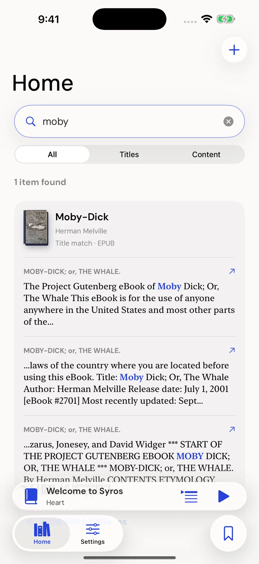 Earlo search screen