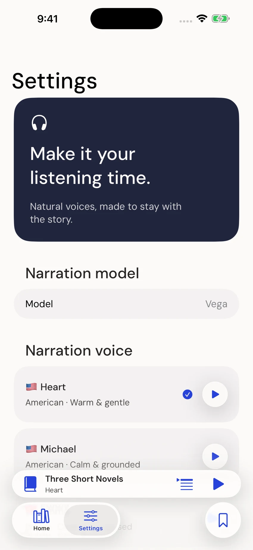Earlo voices screen
